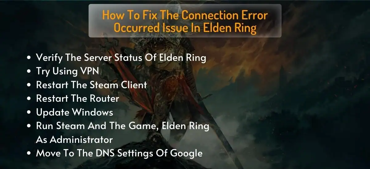 elden ring a connection error occurred